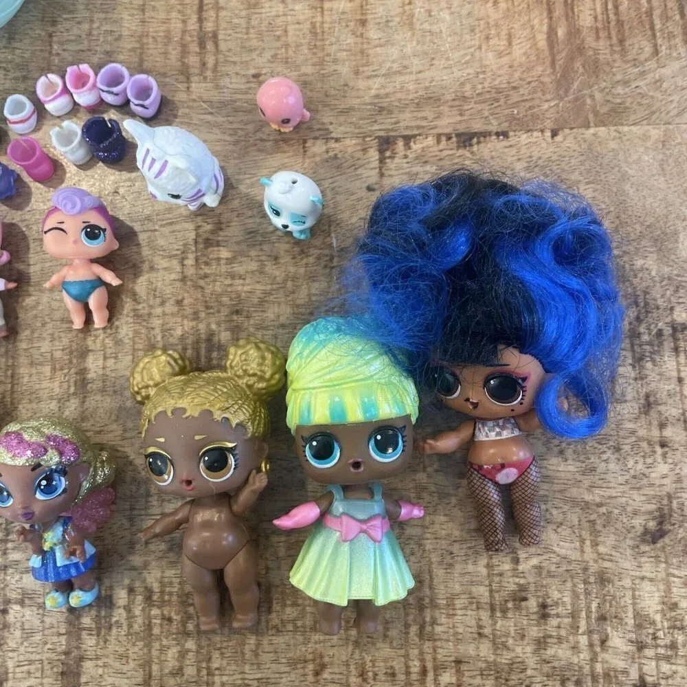 Lot of 8 Dolls Plus LOL Surprise Dolls & Accessories Shoes & Clothes Pets